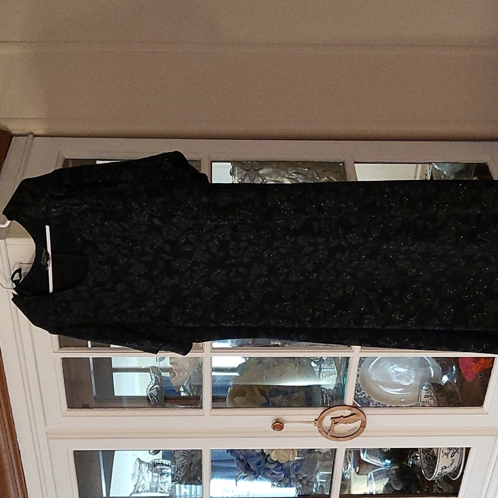 Nice black sparkle leaf dress.